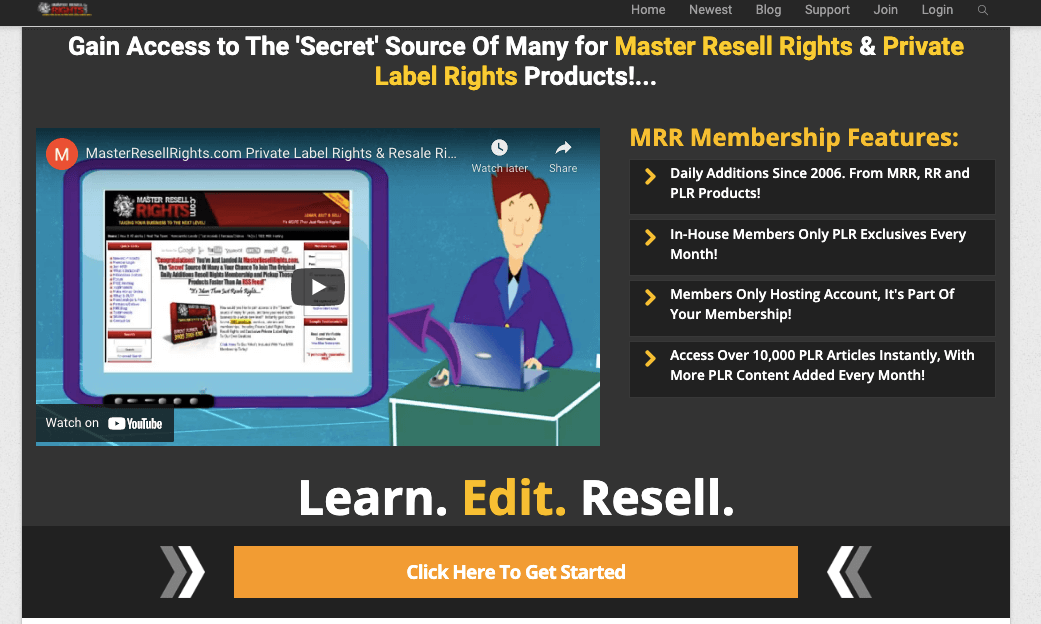 best plr websites - MasterResellRights
