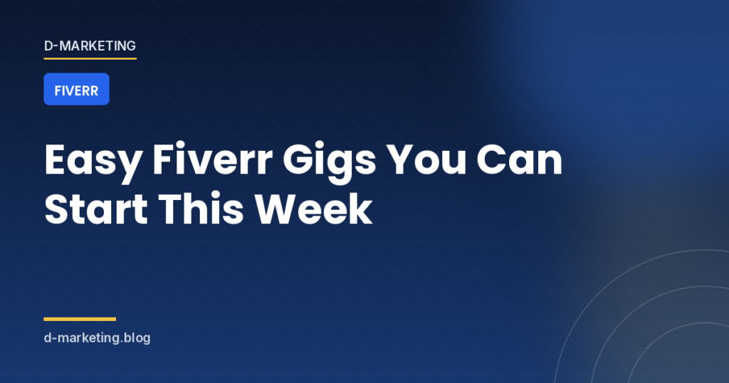 Freelance service gigs on Fiverr with pricing