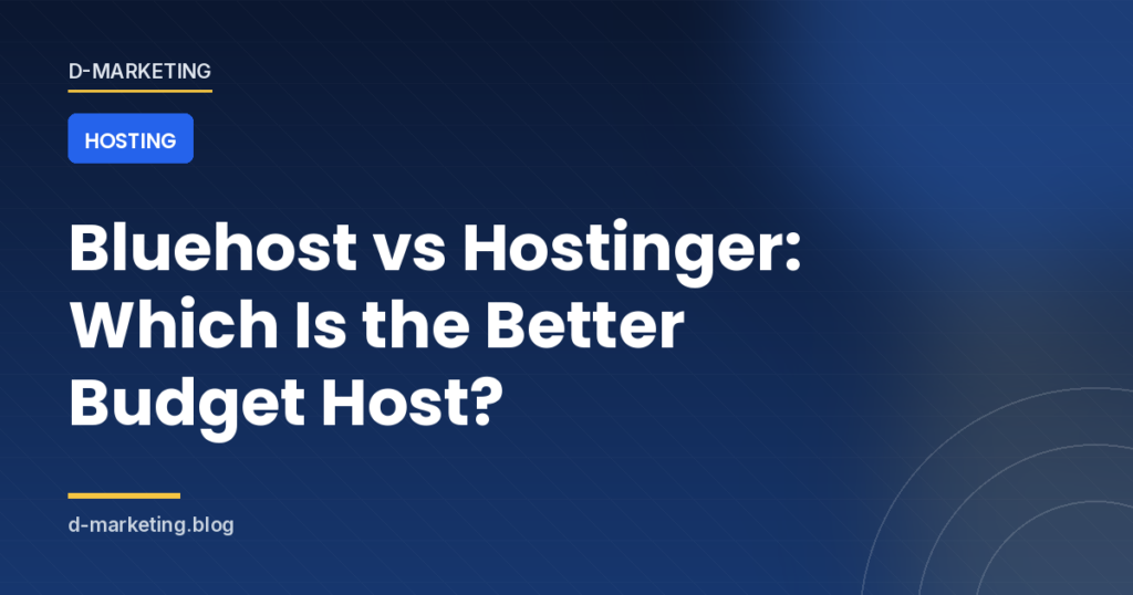 Bluehost and Hostinger control panels compared