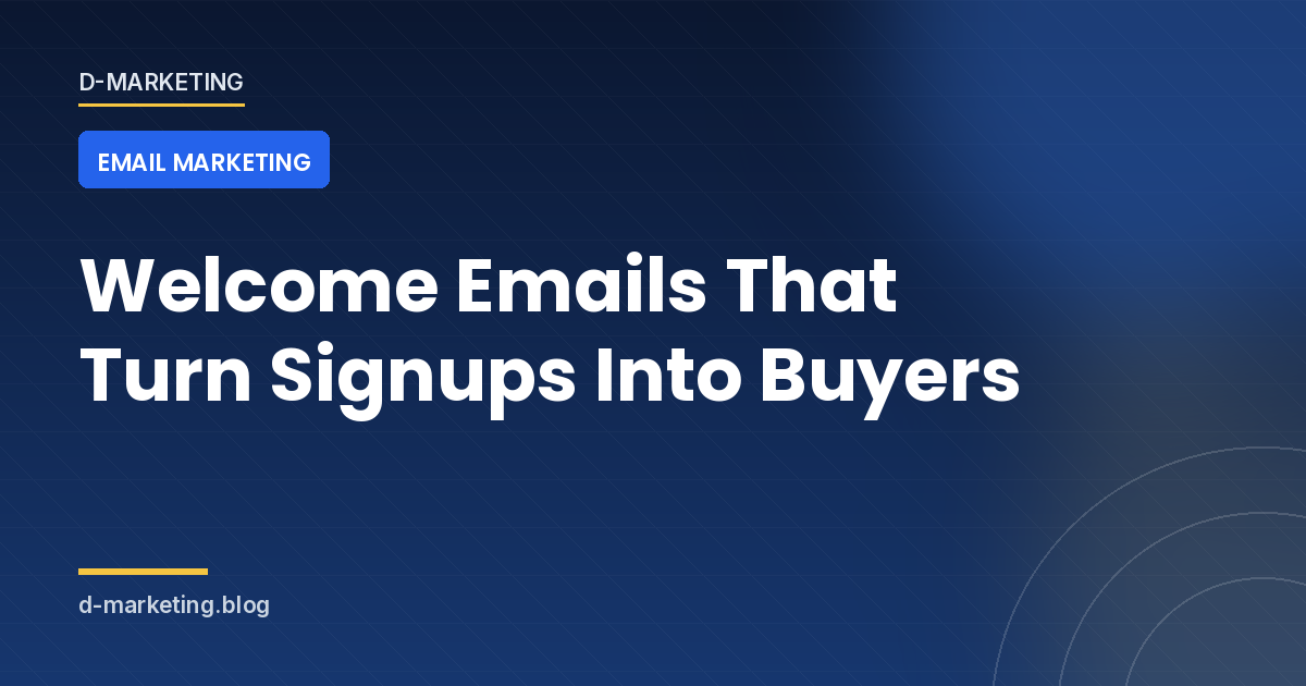 Five-email welcome sequence with the job and timing of each email