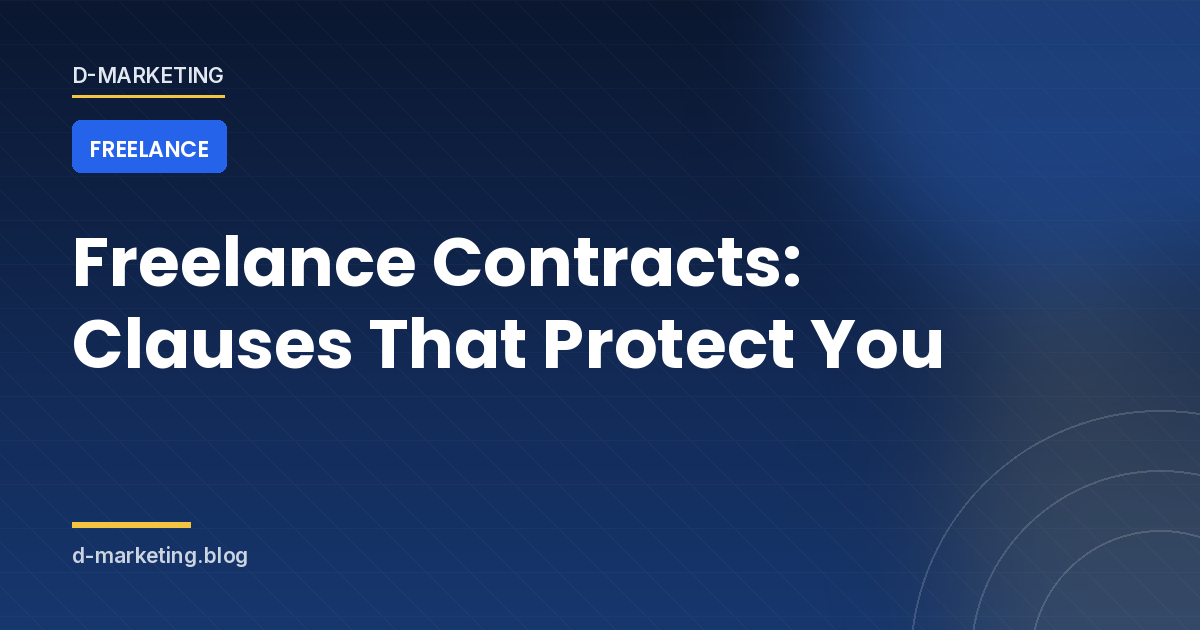 freelance contract Freelance contract clauses covering scope, revisions, payment and termination