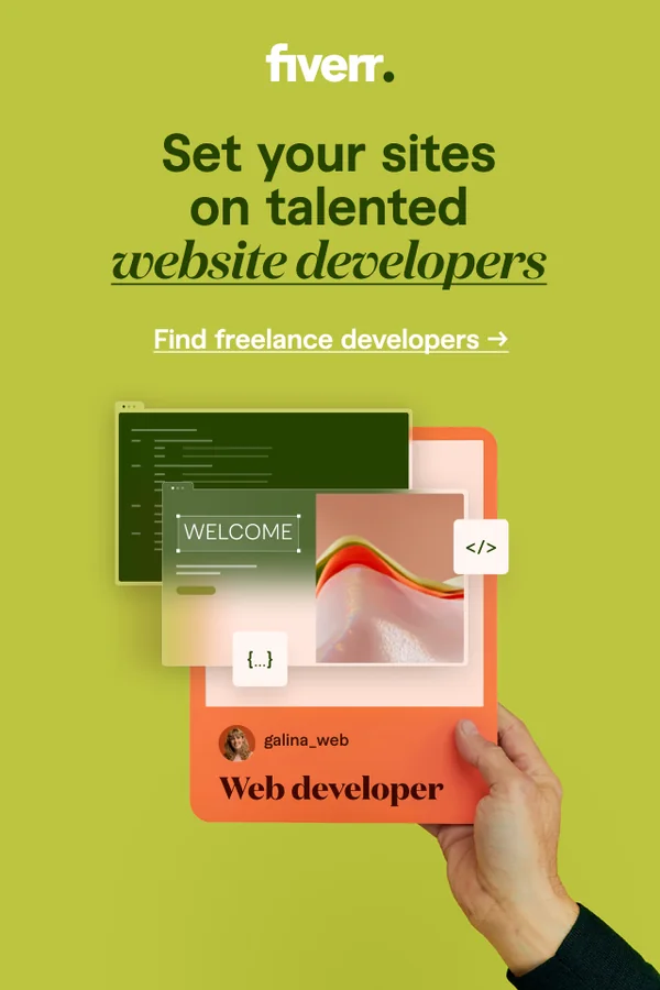 Fiverr — hire freelance website developers