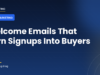 Five-email welcome sequence with the job and timing of each email