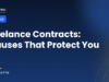 Freelance contract clauses covering scope, revisions, payment and termination